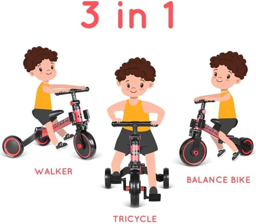 دراجة ثلاثية العجلات للأطفال 1-6 سنوات - مقعد قابل للتعديل، سلة تخزين - الصورة 3