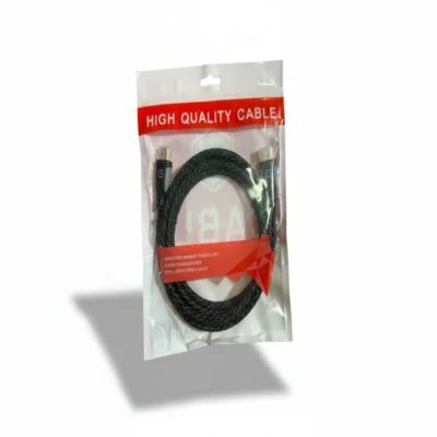 كابل HDMI عالي الجودة بتصميم مضفر لنقل البيانات والفيديو بدقة فائقة