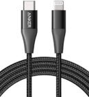 كابل ANKER USB-C إلى Lightning 6FT مشبك - شحن PD سريع، متين 12000 ثانية
