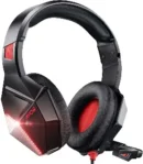 سماعة رأس ألعاب Mpow إضاءة LED حمراء صوت محيطي ثلاثي الأبعاد