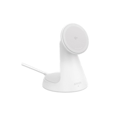 شاحن أنكر ماغ جو 2 في 1 لاسلكي - كي2 15 واط، حامل قابل للتعديل، آيفون/إير بودز