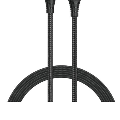 كابل  مضفر تيب سى + ايفون مع شاشة LED